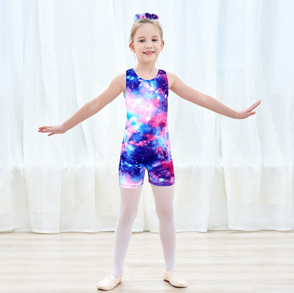 Galaxy Unitard With Shorts for Gymnastics Toddler Kids Girls - Model