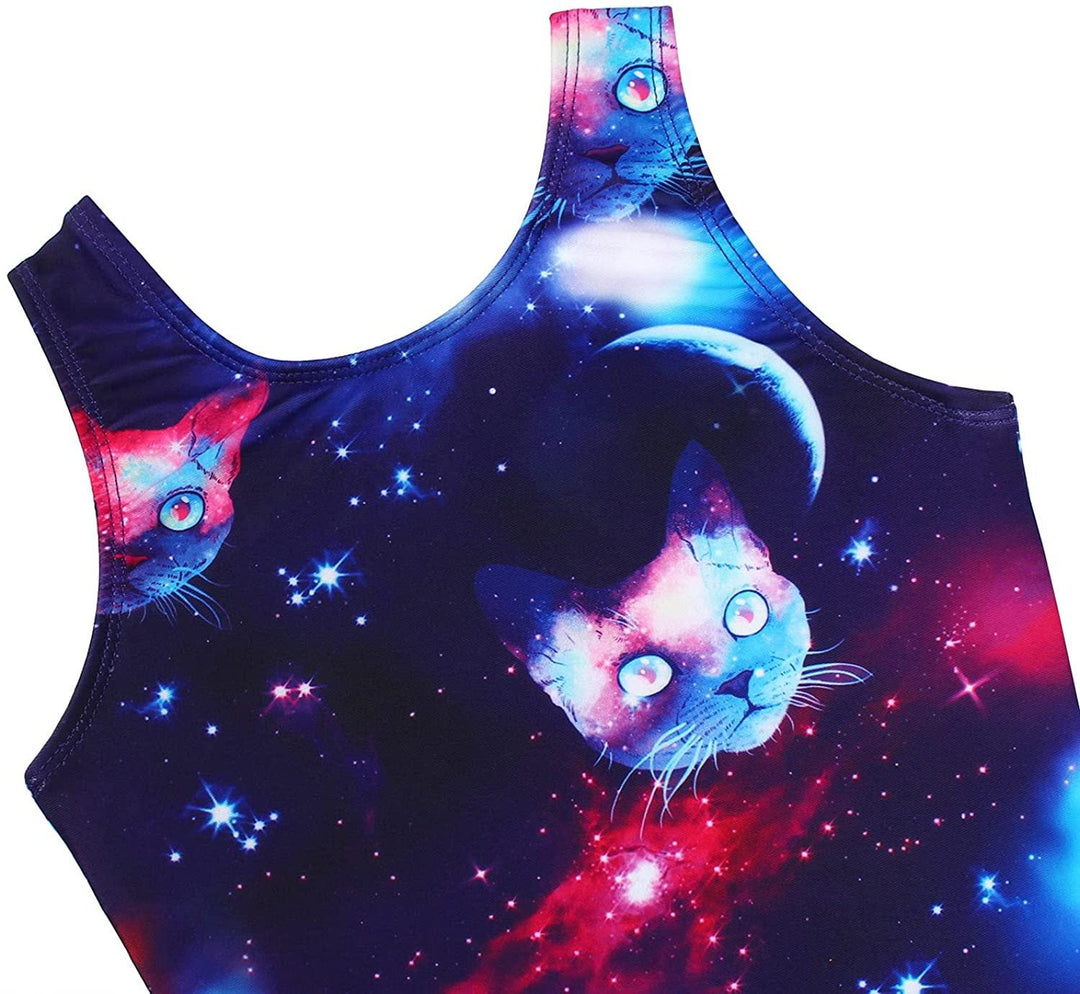 Space Cat Gymnastics Unitard Biketard