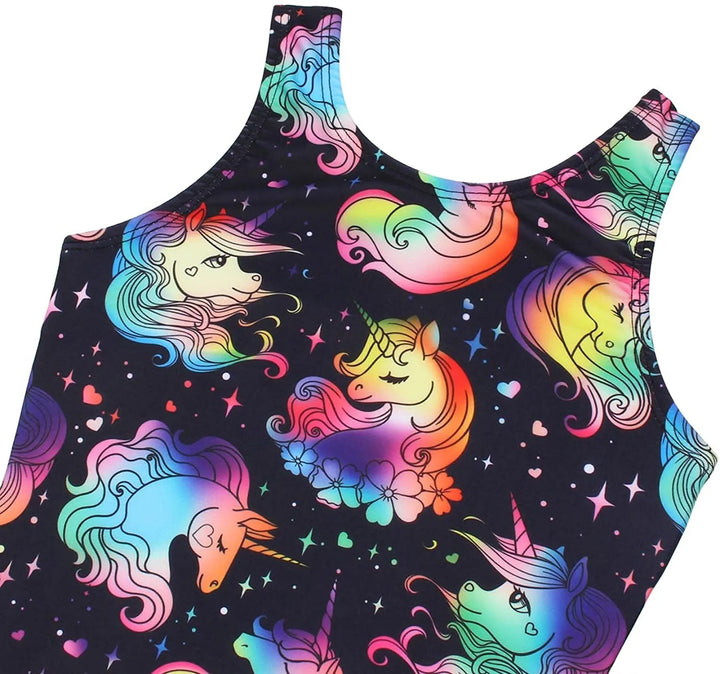 Rainbow Unicorn Gymnastics Unitard Biketard