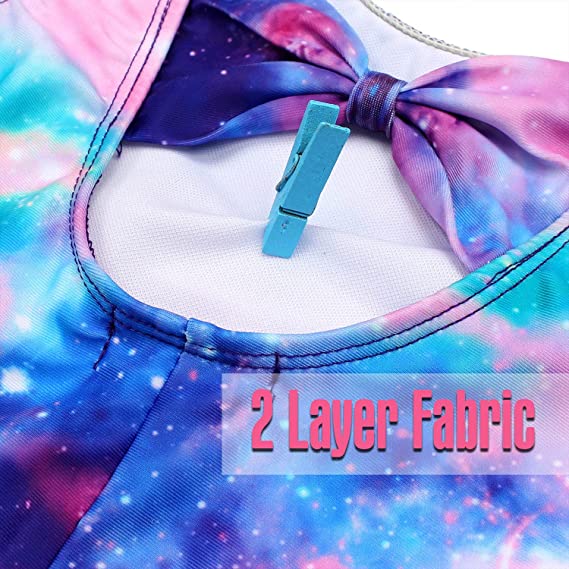 Galaxy Unitard With Shorts for Gymnastics Toddler Kids Girls - Fabric