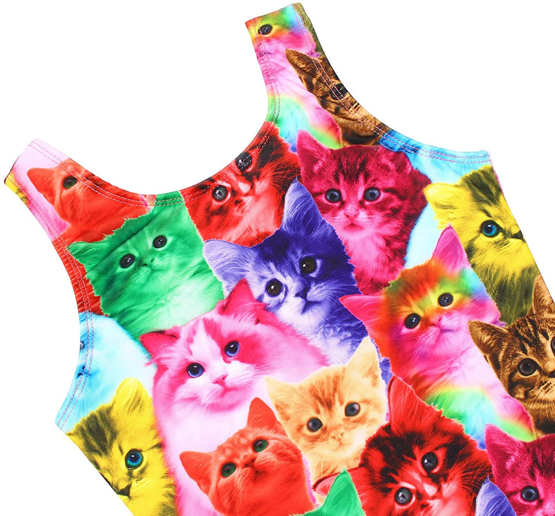 Cat Unitard Kitty Costume for Gymnastics Tumbling Outfit Toddler Girl-Details