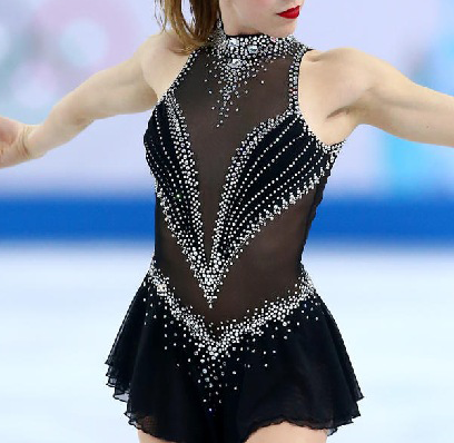 Black Custom Figure Skating Dress