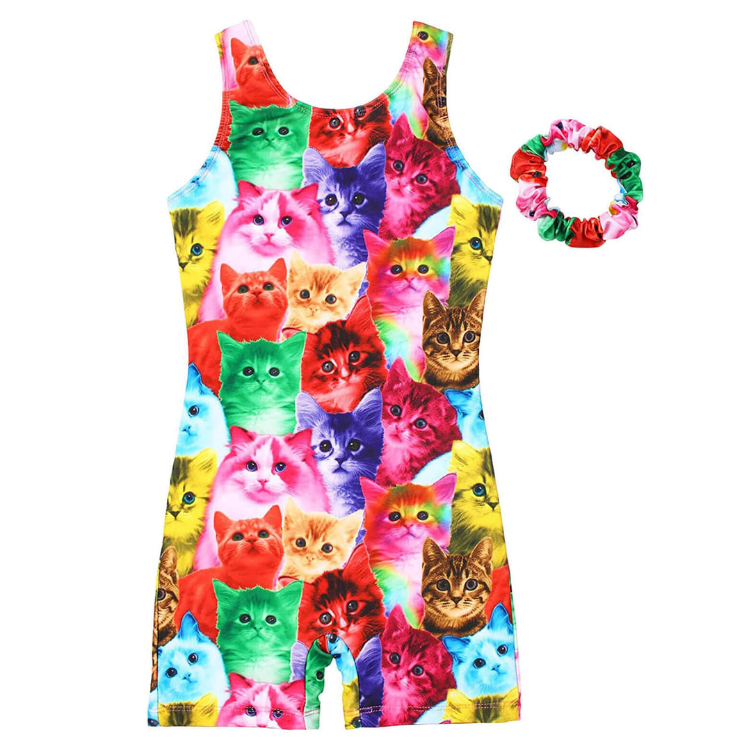 Cat Unitard Kitty Costume for Gymnastics Tumbling Outfit Toddler Girl-JOYSTREAM