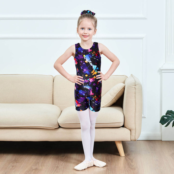 Butterfly Unitard with Shorts Gymnastics Biketards Toddler Girls-Model