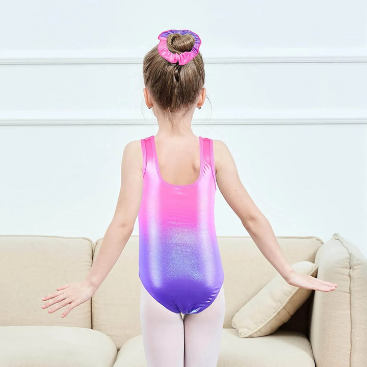 pink and purple gymnastics leotards